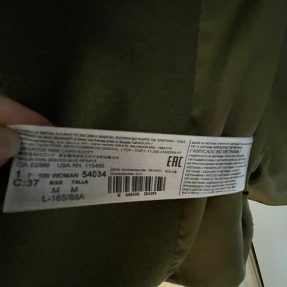 MNG Olive Green Blazer/Jacket, Size M - Picture 3 of 5